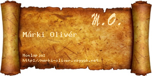 Márki Olivér névjegykártya
