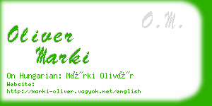 oliver marki business card